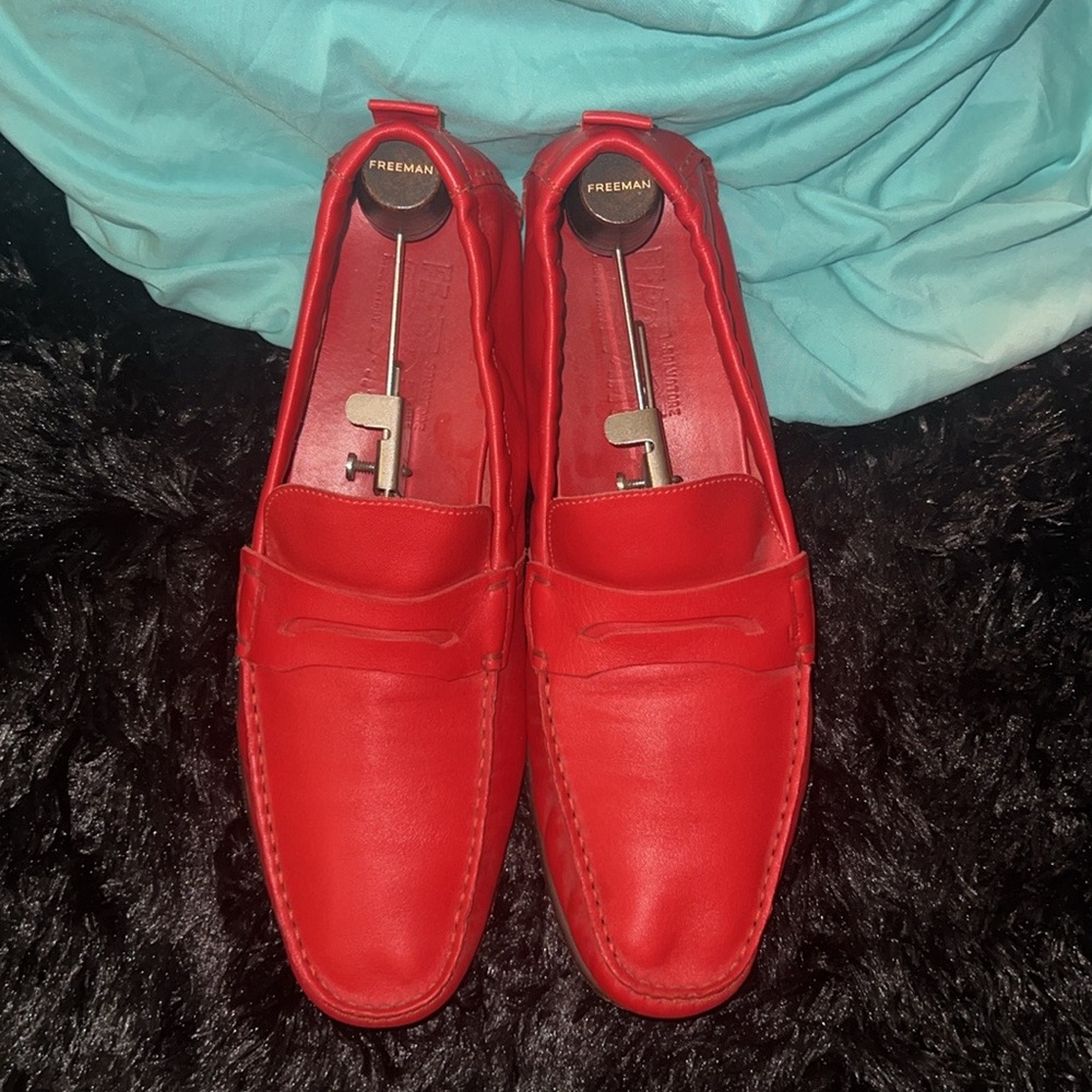 *Authentic* Salvatore Ferragamo Super Soft Red Loafers Men’s Sz. 9